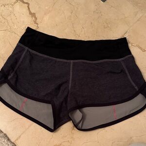 lululemon athletica Black and Gray Athletic Shorts